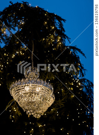 Elegant crystal chandelier Elegant crystal chandelier 136819798