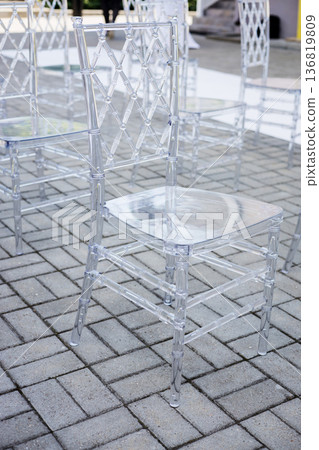 Modern transparent plastic chairs 136819809
