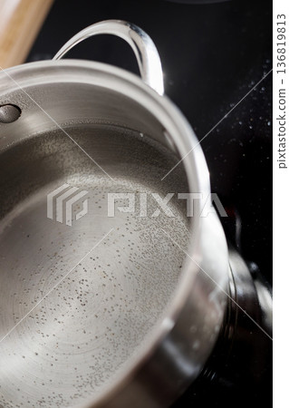 part of metallic pot part of metallic pot 136819813