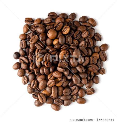 Circular Group of Dark Roasted Coffee Beans for Branding Circular Group of Dark Roasted Coffee Beans for Branding 136820234