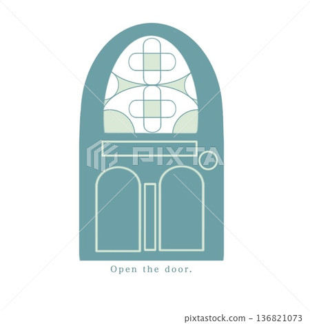 雙色彩色玻璃門,藍綠色 雙色彩色玻璃門,藍綠色 136821073