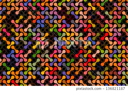 seamless pattern with multicolor metaballs on black background seamless pattern with multicolor metaballs on black background 136821187
