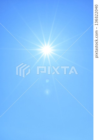 Blue sky and sun, direct sunlight, free space image (Fix photo) Blue sky and sun, direct sunlight, free space image (Fix photo) 136822040