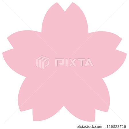 Cherry blossom icon, pink Cherry blossom icon, pink 136822716