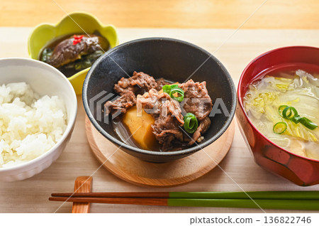 Microwaved meat and potatoes Microwaved meat and potatoes 136822746