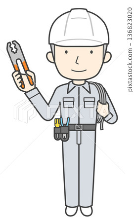 男性電工 136823020