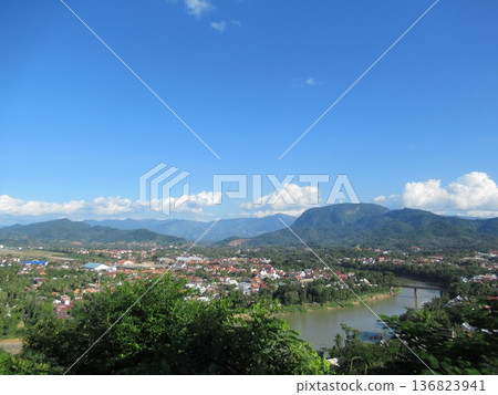 View of Luang Prabang from Mount Phousi View of Luang Prabang from Mount Phousi 136823941