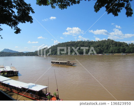 Luang Prabang scenery with the Mekong River Luang Prabang scenery with the Mekong River 136823950