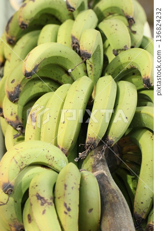 Green banana fruit 136824232