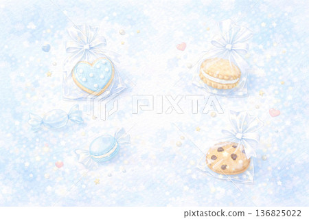 白色情人節系列：透明包裝的簡約背景 136825022