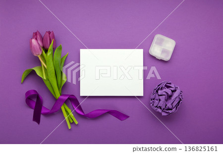 Purple Day Awareness Symbol With Ribbon. Epilepsy Education Support Advocacy And Neurological Health Campaign. Purple Day Awareness Symbol With Ribbon. Epilepsy Education Support Advocacy And Neurological Health Campaign. 136825161