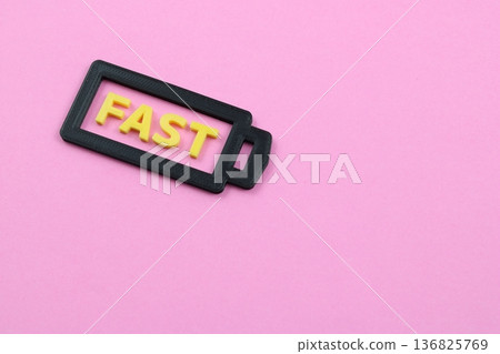 FAST icon representing fast charging FAST icon representing fast charging 136825769