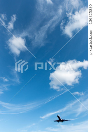 令人耳目一新的藍天與飛機商務形象 136825880