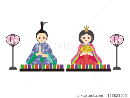 Hina doll vector illustration 136825933