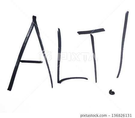 the word ALT written in black marker the word ALT written in black marker 136826131