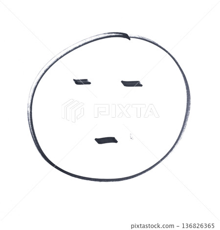 a drawing of a face made with a black marker a drawing of a face made with a black marker 136826365