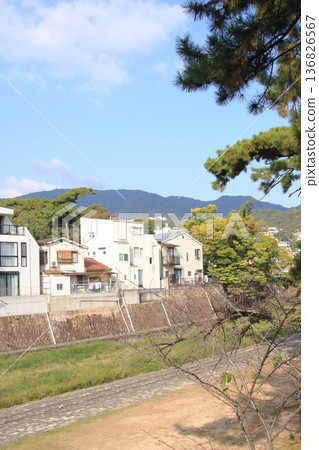 沿著宿川建造的房屋（垂直方向）（兵庫縣西宮市） 136826567