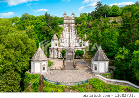 View of the Sanctuary of Bom Jesus do Monte in Braga, Portugal View of the Sanctuary of Bom Jesus do Monte in Braga, Portugal 136827313