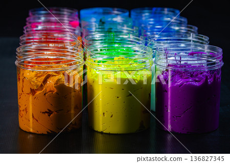 Color Harmony Vivid Jars that Inspire Imagination 136827345
