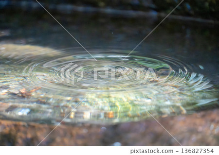 水面上反射出的漣漪 136827354