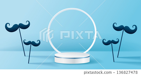 八字十字形產品展示平台，父親節橫向寬海報告廣泛公告聲明資料單 136827478