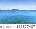 Blue sea and Aoshima 136827487
