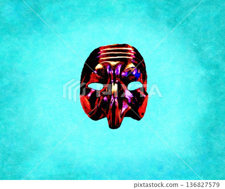 The Pulcinella mask, an important part of Neapolitan theatrical tradition. 136827579