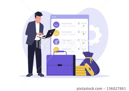 Financial Specialist Monitoring Stock Market Portfolio Management 136827861