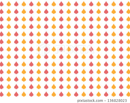 紅色和橙色的黑桃背景材料 136828023