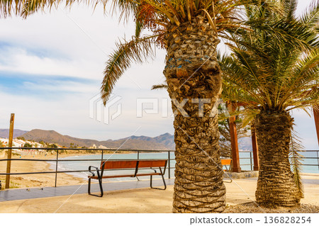 Isla Plana town beach in Spain Isla Plana town beach in Spain 136828254