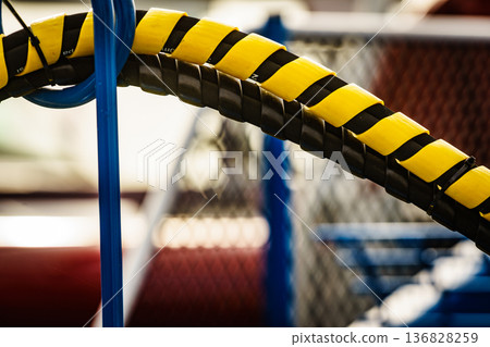Hydraulic connections hoses in spiral wrap 136828259