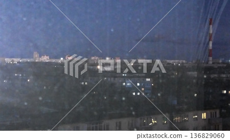 The Factory chimneys. Stormy sky. 136829060