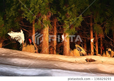 在秋田縣生剝鬼祭上,生剝鬼從山上下來 在秋田縣生剝鬼祭上,生剝鬼從山上下來 136829293
