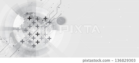 Ukrainian moderm circuit technology background for science and business theme Ukrainian moderm circuit technology background for science and business theme 136829303