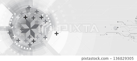 Ukrainian moderm circuit technology background for science and business theme 136829305