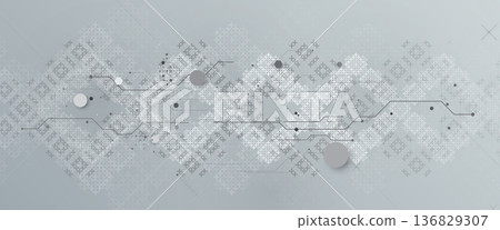 Ukrainian moderm circuit technology background for science and business theme Ukrainian moderm circuit technology background for science and business theme 136829307