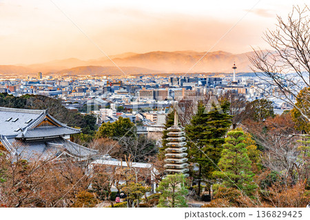 Kyoto Higashiyama, Kyoto cityscape as seen from Kiyomizu-dera Temple Kyoto Higashiyama, Kyoto cityscape as seen from Kiyomizu-dera Temple 136829425