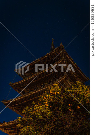 京都東山清水寺八坂塔風景 京都東山清水寺八坂塔風景 136829651