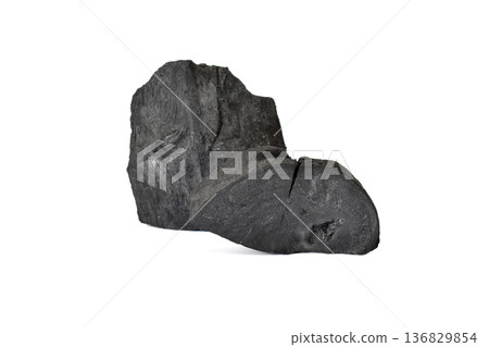 Natural wood charcoal or hard wood charcoal has medicinal properties with traditional isolated on white background Natural wood charcoal or hard wood charcoal has medicinal properties with traditional isolated on white background 136829854