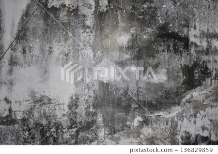 Texture of old white gray black concrete vintage wall, old wall dirty for background a pattern similar to a painting. Texture of old white gray black concrete vintage wall, old wall dirty for background a pattern similar to a painting. 136829859