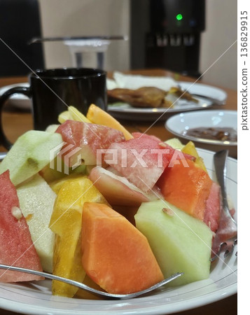 This is traditional food from Indonesia named Rujak Buah This is traditional food from Indonesia named Rujak Buah 136829915