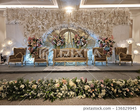 this is a wedding decoration with white background this is a wedding decoration with white background 136829945