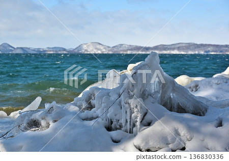 福島豬苗代湖噴冰 福島豬苗代湖噴冰 136830336