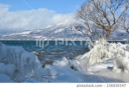 福島豬苗代湖噴冰 福島豬苗代湖噴冰 136830347