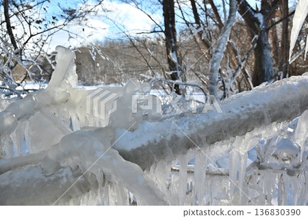 福島豬苗代湖噴冰 福島豬苗代湖噴冰 136830390