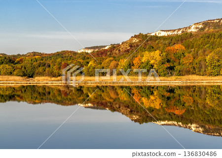 Colorful mountain reflection Colorful mountain reflection 136830486