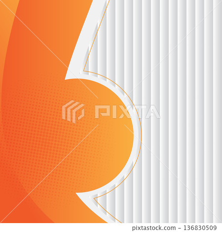 Orange and White Abstract Background 136830509
