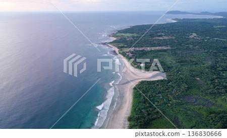 Avellanas Beach Costa Rica aerial coastline view 136830666