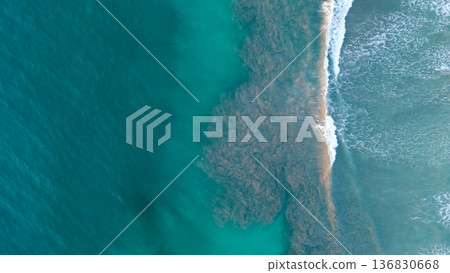 Avellanas Beach Costa Rica muddy ocean water 136830668