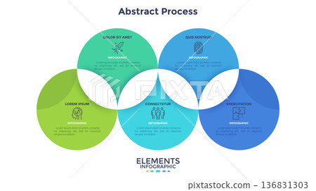 Modern Infographic Vector Illustration. Presentation Slide Chart Modern Infographic Vector Illustration. Presentation Slide Chart 136831303
